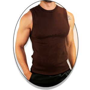forma <br>camiseta de tirantes premium cuello de tira estilo remera