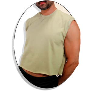 latido <br> remera sleeveless tee premium terminación al corte